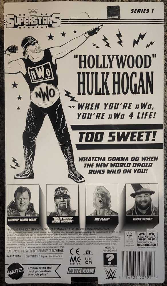 ”Hollywood” Hulk Hogan - Mattel (Series 1) action figure collectible [Barcode 194735027026] - Main Image 2