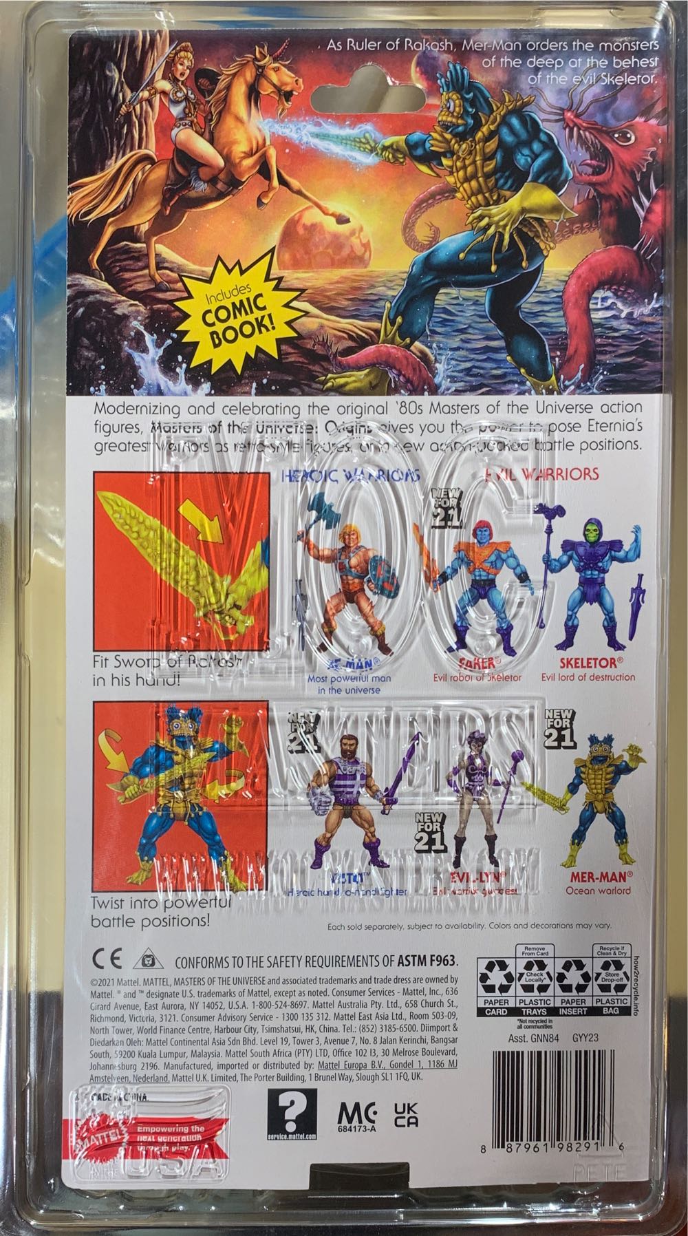 Mer-Man (Lords of Power) - Mattel (Masters of the Universe: Origins) action figure collectible [Barcode 887961982916] - Main Image 2