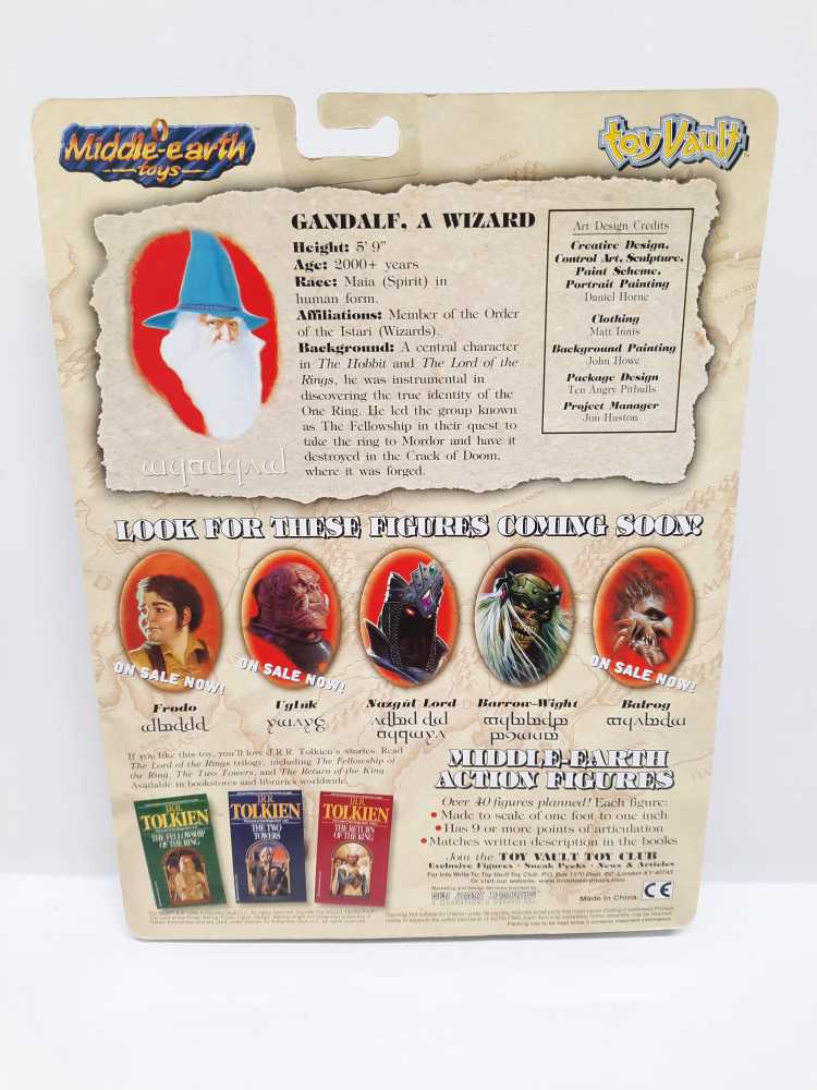 Gandalf The Wizard  (LOTR: Toy Vault: 6”) action figure collectible [Barcode 651174010205] - Main Image 2