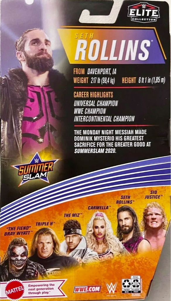 Seth Rollins (Elite 86) - Mattel (WWE Elite Series 86 Summerslam) action figure collectible - Main Image 2