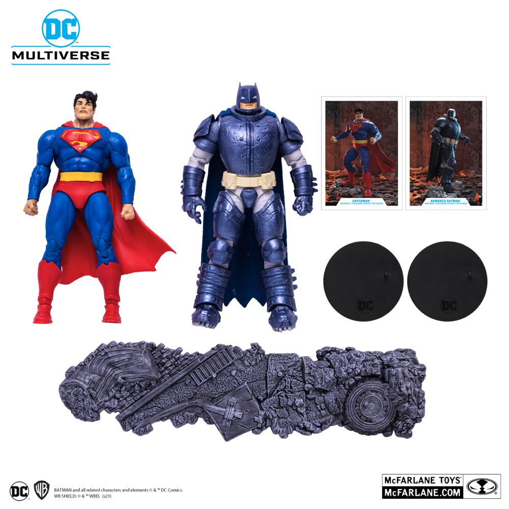 DC/MC - Superman Vs. Armored Batman (TDKR) - McFarlane (DC Multiverse) action figure collectible [Barcode 787926154573] - Main Image 2