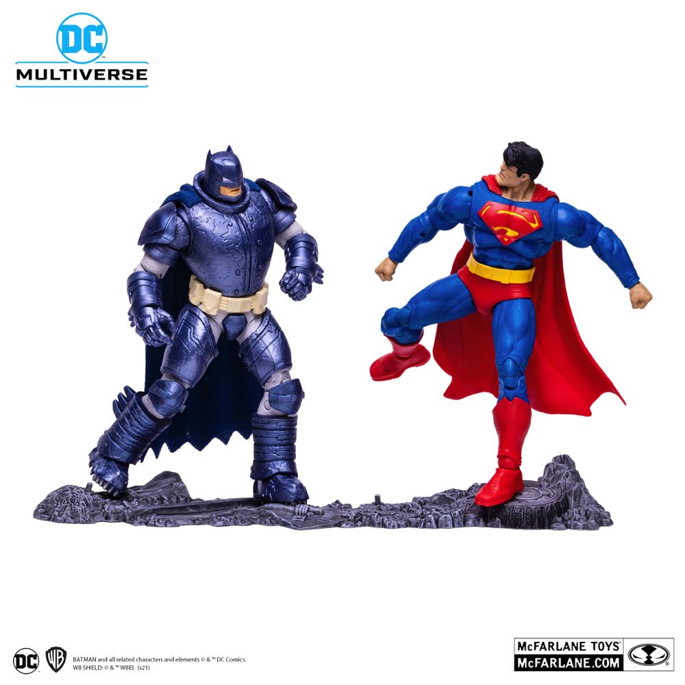 DC/MC - Superman Vs. Armored Batman (TDKR) - McFarlane (DC Multiverse) action figure collectible [Barcode 787926154573] - Main Image 3