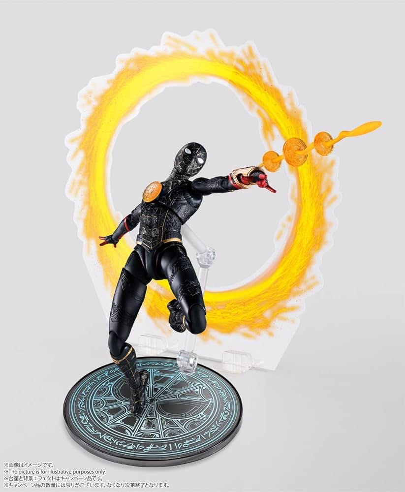 Spider-Man (Black & Gold) - Spider-Man: No Way Home - S.H. Figuarts - Bandai (Spider-Man: No Way Home) action figure collectible [Barcode 4573102620927] - Main Image 4