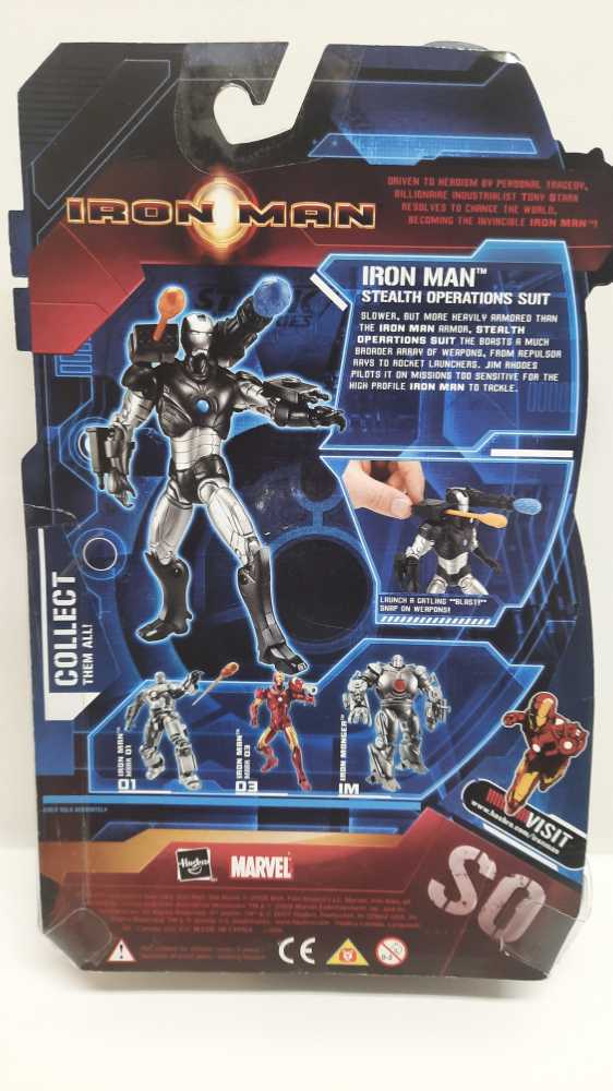 Iron Man Movie Stealth Operations Suit - Hasbro - Marvel (Iron Man Movie Series) action figure collectible [Barcode 653569292623] - Main Image 2