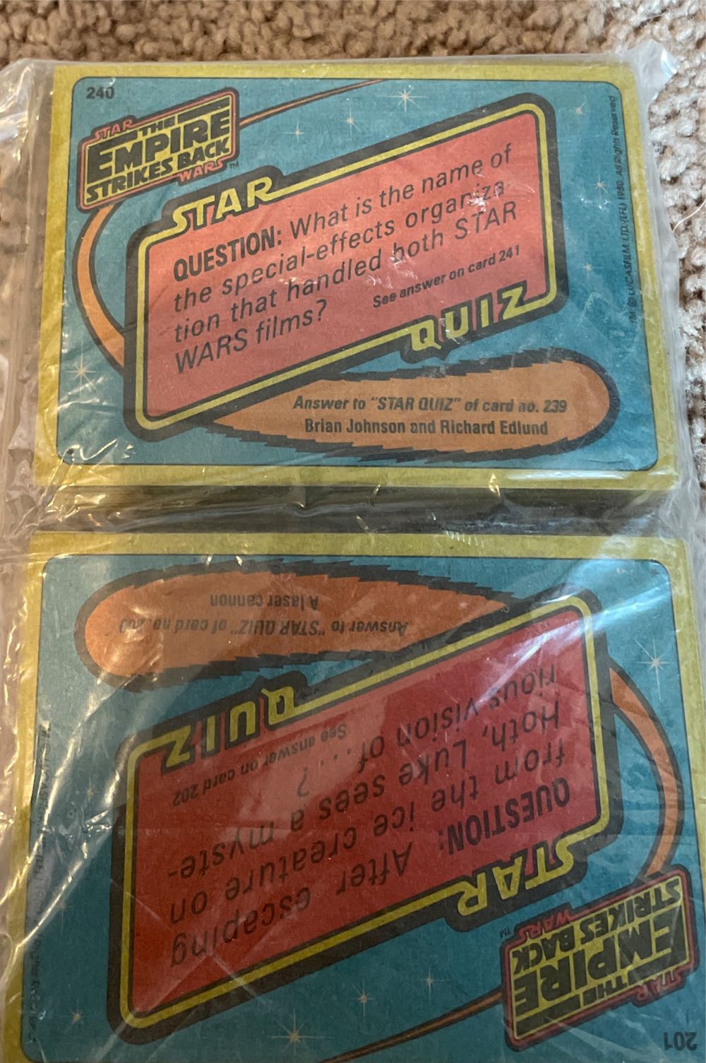 Star Wars empire strikes back trading cards  action figure collectible - Main Image 2