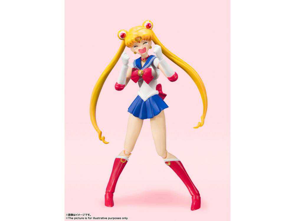 S.H. Figuarts Sailor Moon: Sailor Moon (Animation Color Edition) - Bandai Spirits (Sailor Moon) action figure collectible - Main Image 3