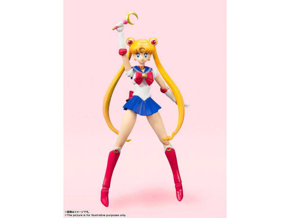 S.H. Figuarts Sailor Moon: Sailor Moon (Animation Color Edition) - Bandai Spirits (Sailor Moon) action figure collectible - Main Image 4