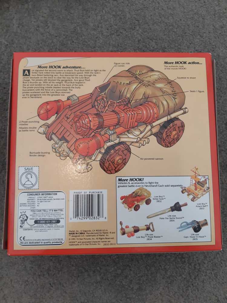 Strike Tank - Mattel (Hook) action figure collectible [Barcode 074299028328] - Main Image 2