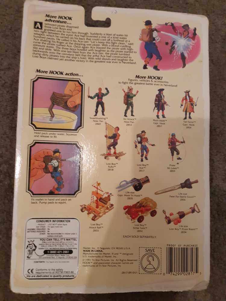 Lost Boy Ace - Mattel (Hook) action figure collectible [Barcode 074299028175] - Main Image 2