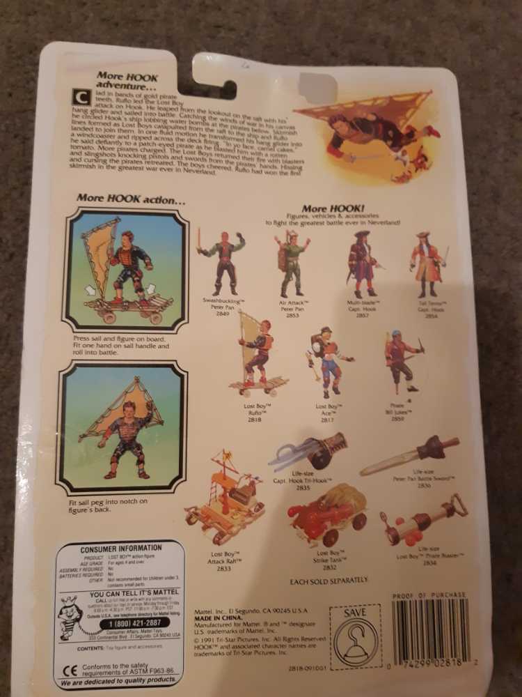 Rufio (Lost Boy) - Mattel (Hook) action figure collectible [Barcode 074299028182] - Main Image 2