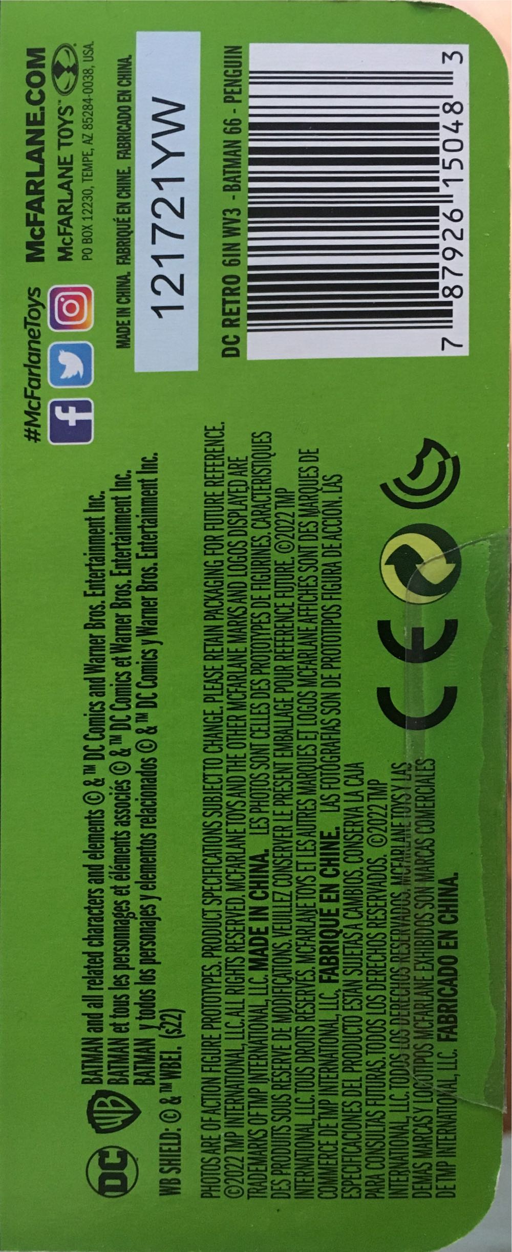 Batman Classic TV Series The Penguin - McFarlane Toys (DC Retro) (Batman Classic TV Series) action figure collectible [Barcode 787926150483] - Main Image 4