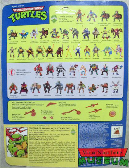 Raphael With Storage Shell - Playmates Toys (Teenage Mutant Ninja Turtles) action figure collectible - Main Image 2