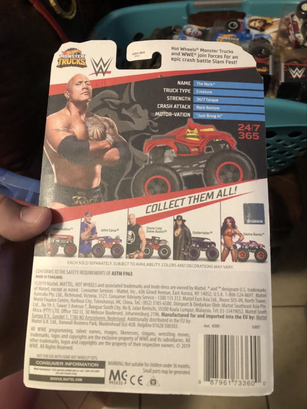Wwe Hotwheel Monster Truck The Rock  action figure collectible [Barcode 887961733600] - Main Image 2