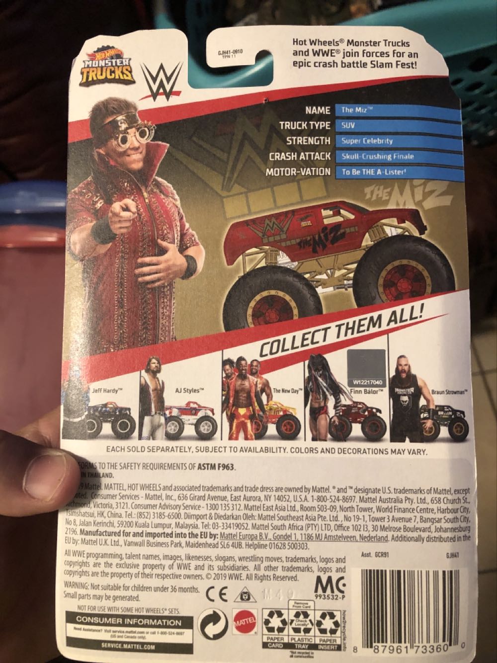 Wwe Hotwheel Monster Trucks The Miz  action figure collectible [Barcode 887961733600] - Main Image 2