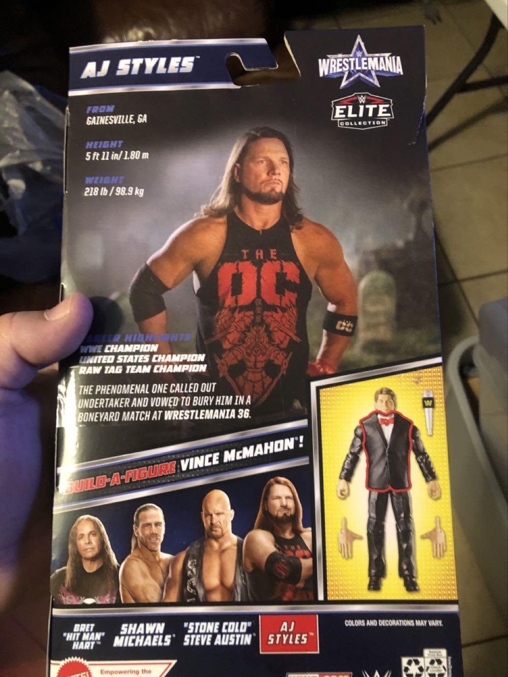 AJ Styles - Mattel (WrestleMania) action figure collectible [Barcode 194735021352] - Main Image 3