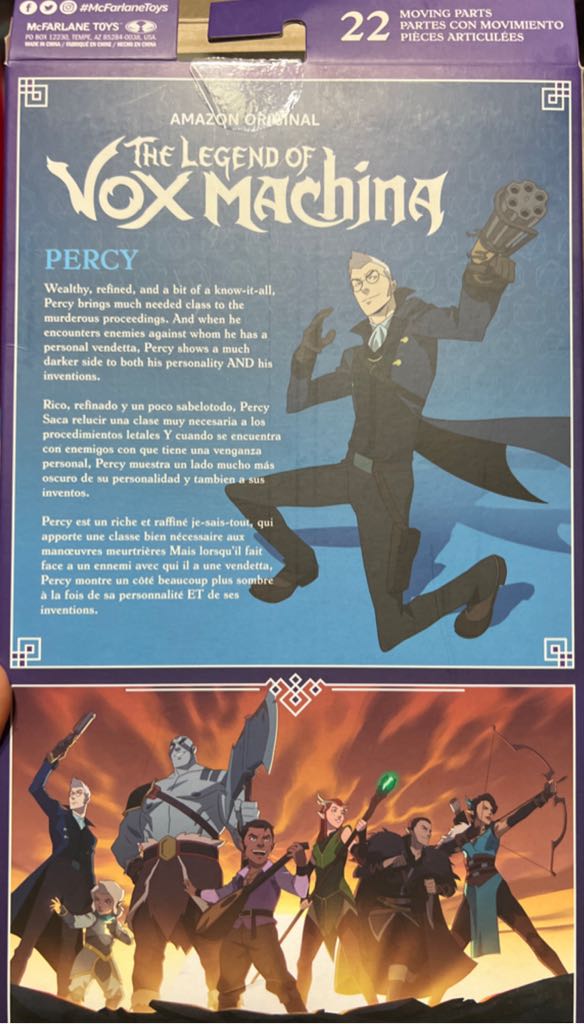 Percy - Extras (The Legend of Vox Machina) action figure collectible [Barcode 787926107012] - Main Image 2