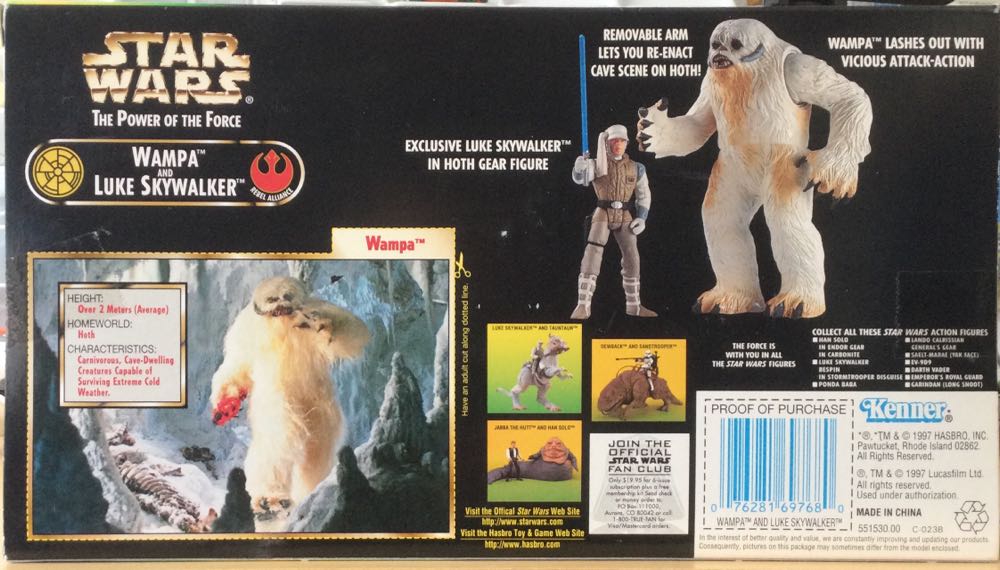 Power Of The Force - Creature Set - Wampa & Luke Skywalker - Hasbro (Empire Strikes Back) action figure collectible - Main Image 2