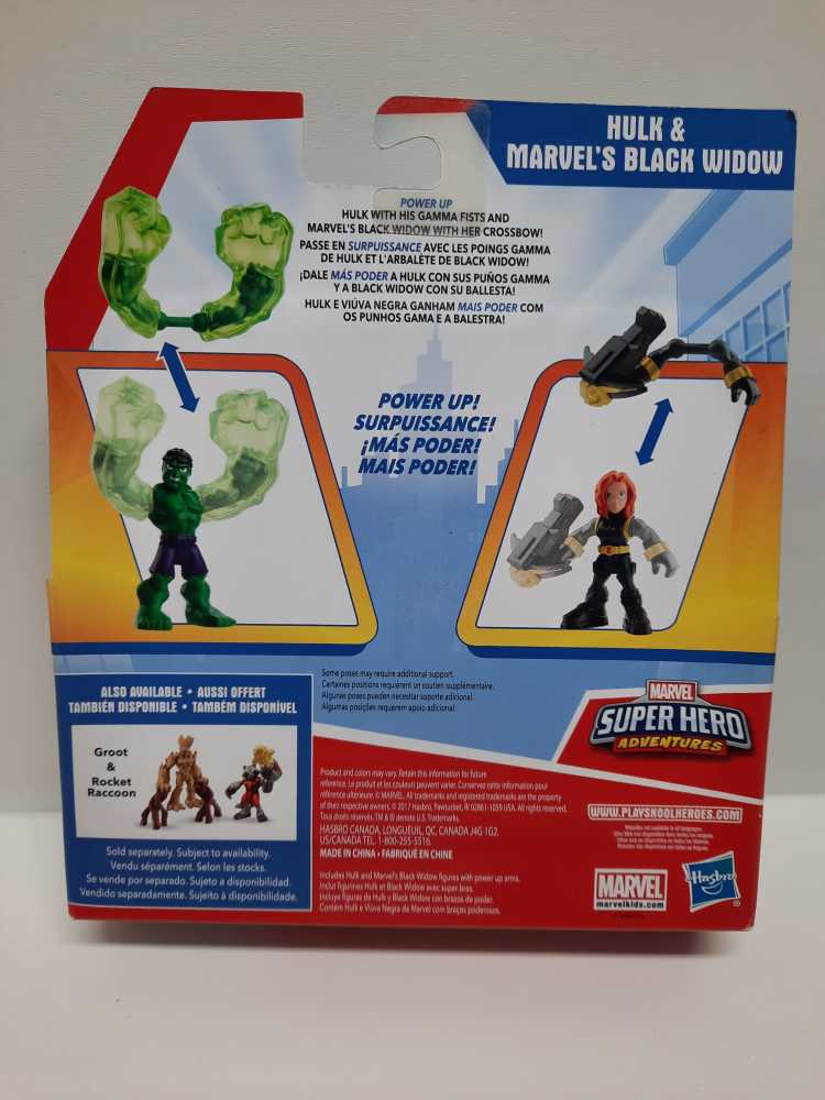 Hulk & Marvel’s Black Widow  (Marvel: Super Hero Adventures: 2”) action figure collectible [Barcode 630509696253] - Main Image 2