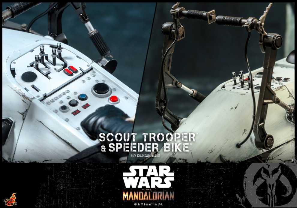 Scout Trooper And Speeder Bike - Hot Toys (The Mandalorian) action figure collectible - Main Image 3