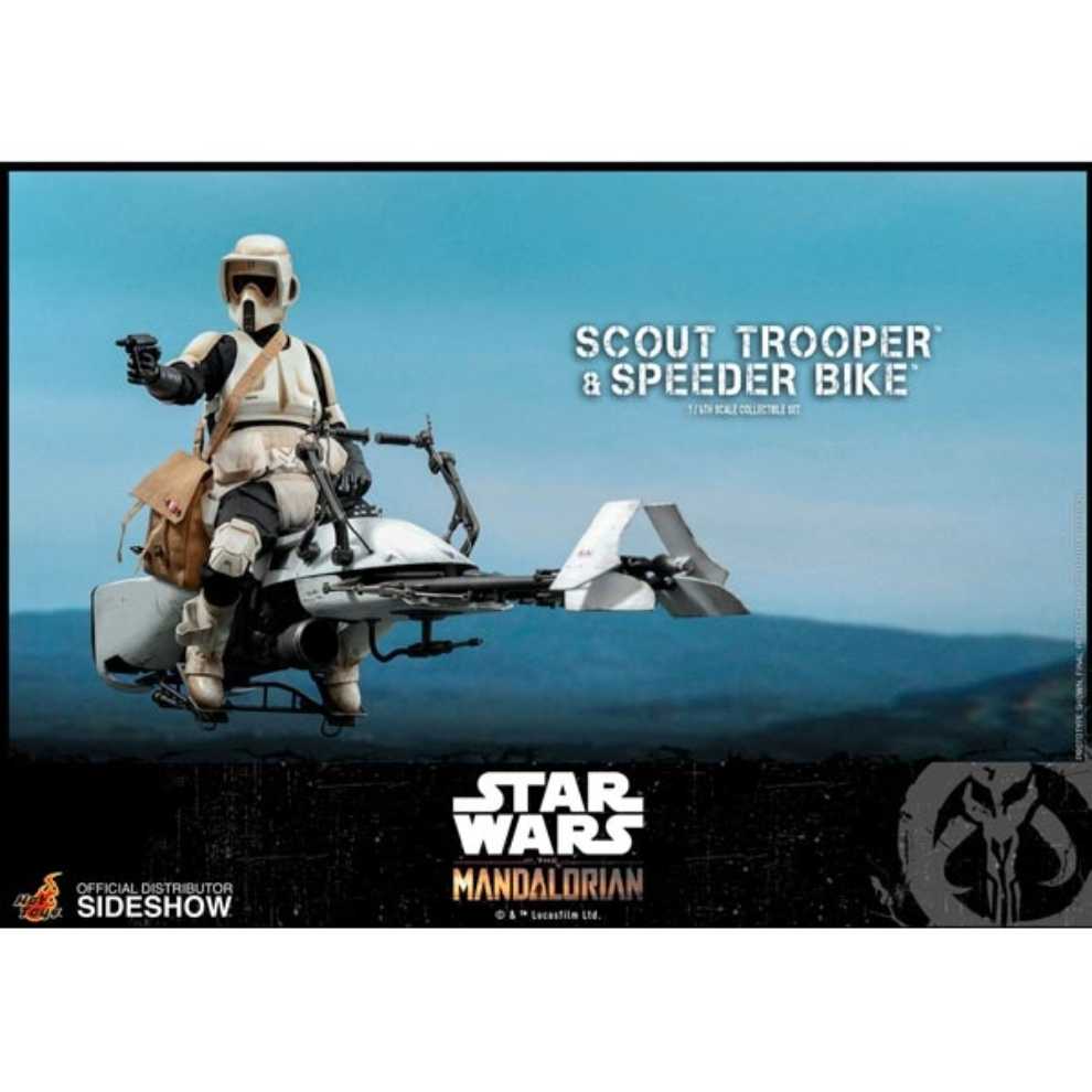 Scout Trooper And Speeder Bike - Hot Toys (The Mandalorian) action figure collectible - Main Image 4