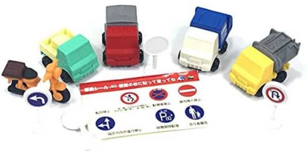 Iwako Eraser Blister Pack Traffic Signs Set - IWAKO action figure collectible [Barcode 4991685190093] - Main Image 3