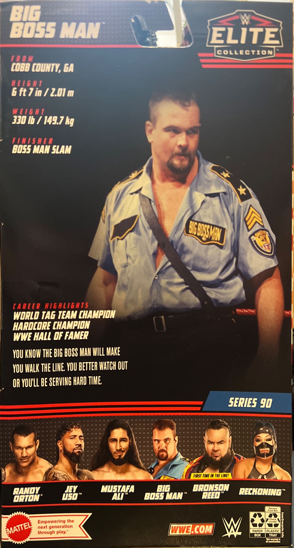 Big Boss Man - Mattel (WWE) action figure collectible [Barcode 194735021949] - Main Image 2