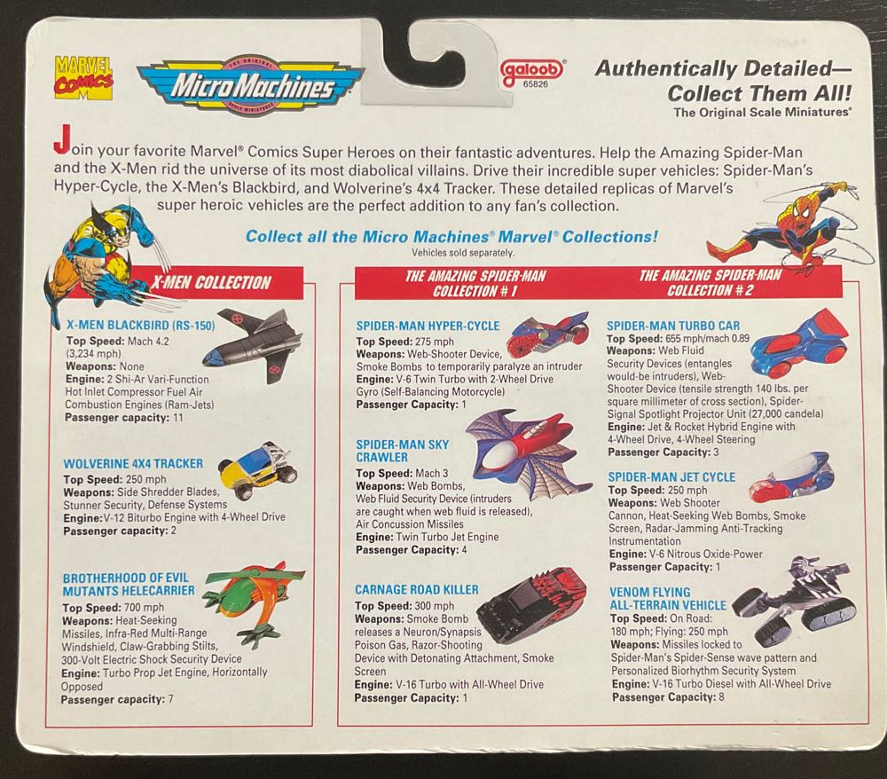 The Amazing Spider-Man Collection 1 - Galoob (Marvel Micro Machines) action figure collectible [Barcode 047246658046] - Main Image 2