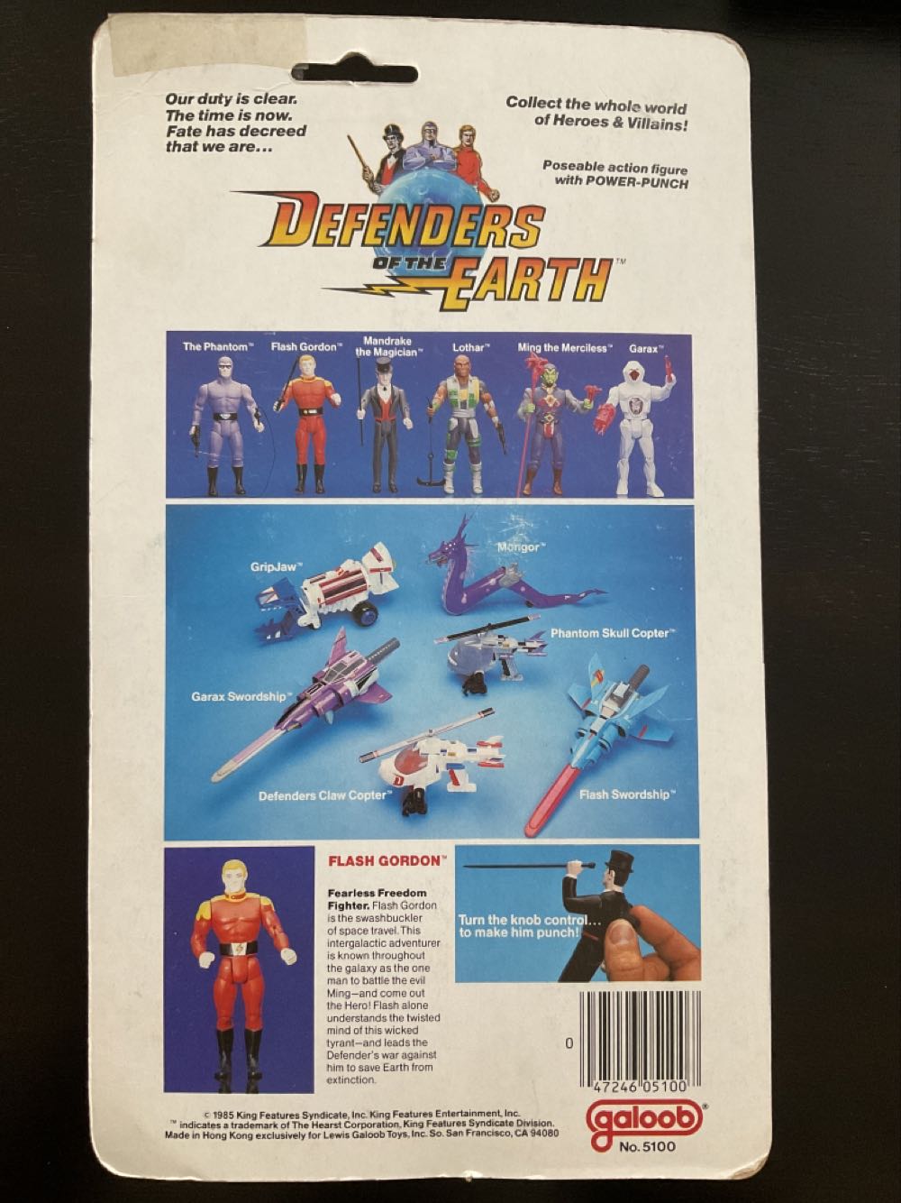 Galoob Defenders Of The Earth Flash Gordon1985 - Galoob (Defenders Of The Earth) action figure collectible [Barcode 047246051007] - Main Image 2