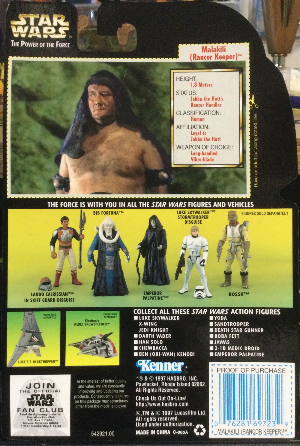 Power Of The Force (GC) - Malakili (Rancor Keeper) - Hasbro (Return Of The Jedi) action figure collectible - Main Image 2