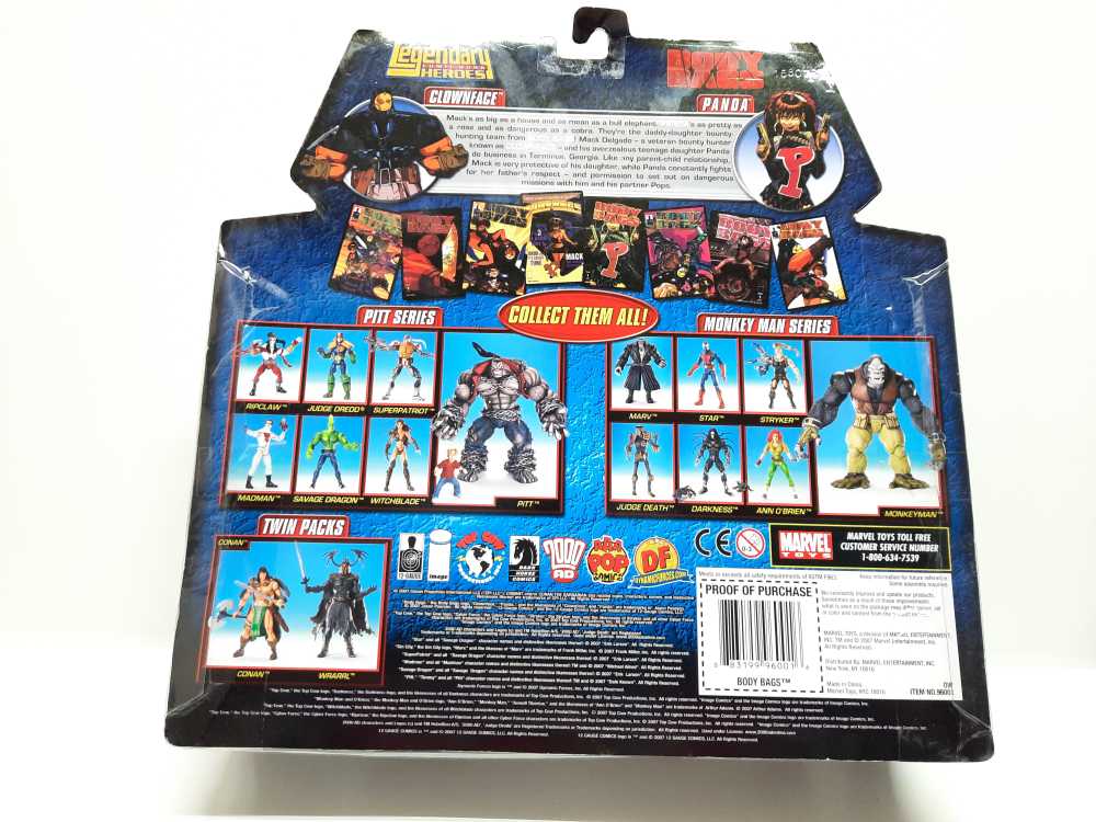 Toybiz Legendary Comic Book Heroes Body Bags Clownface & Panda - Legendary Heroes (Toy Biz) (Legendary Heroes: 6”) action figure collectible [Barcode 883199960016] - Main Image 2