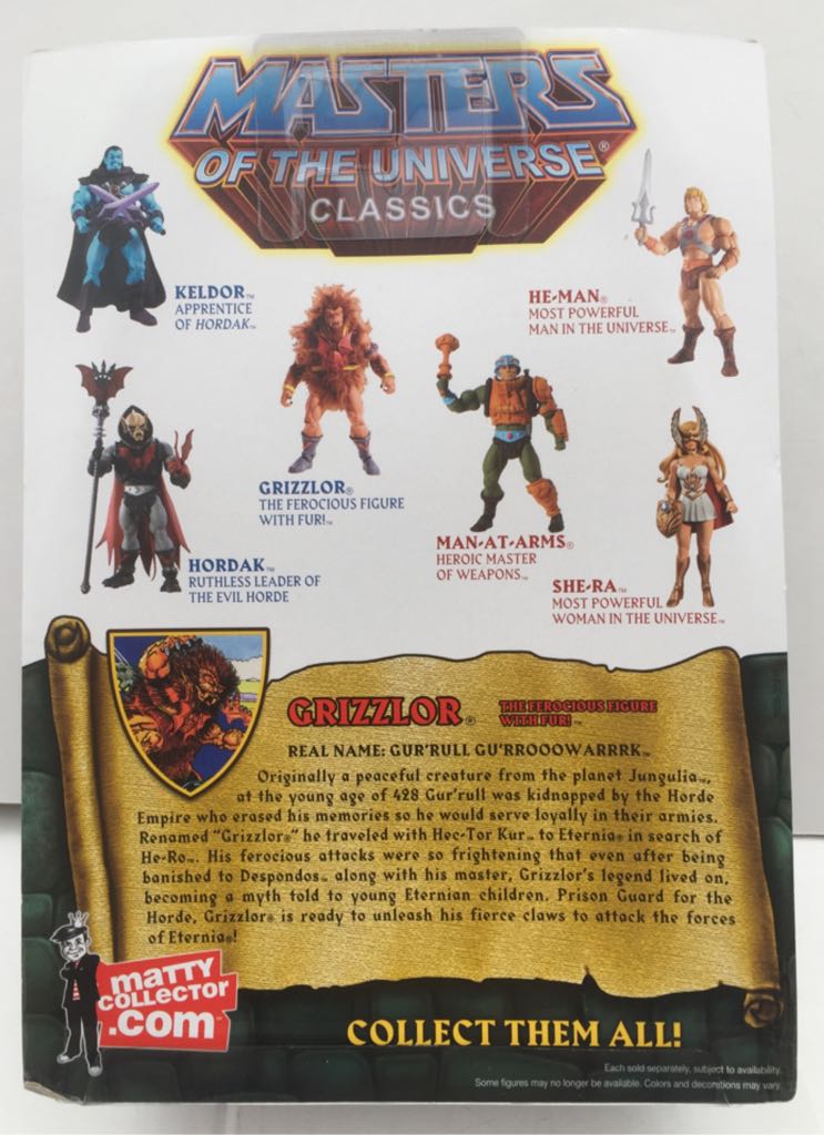 Grizzlor - Mattel (MOTU Classics) (Masters Of The Universe Classics) action figure collectible - Main Image 2