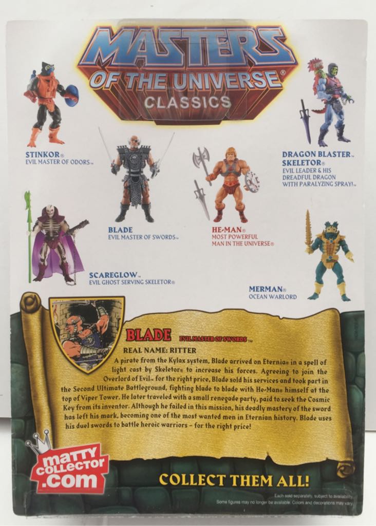 Blade - Mattel (MOTU Classics) (Masters Of The Universe Classics) action figure collectible - Main Image 2