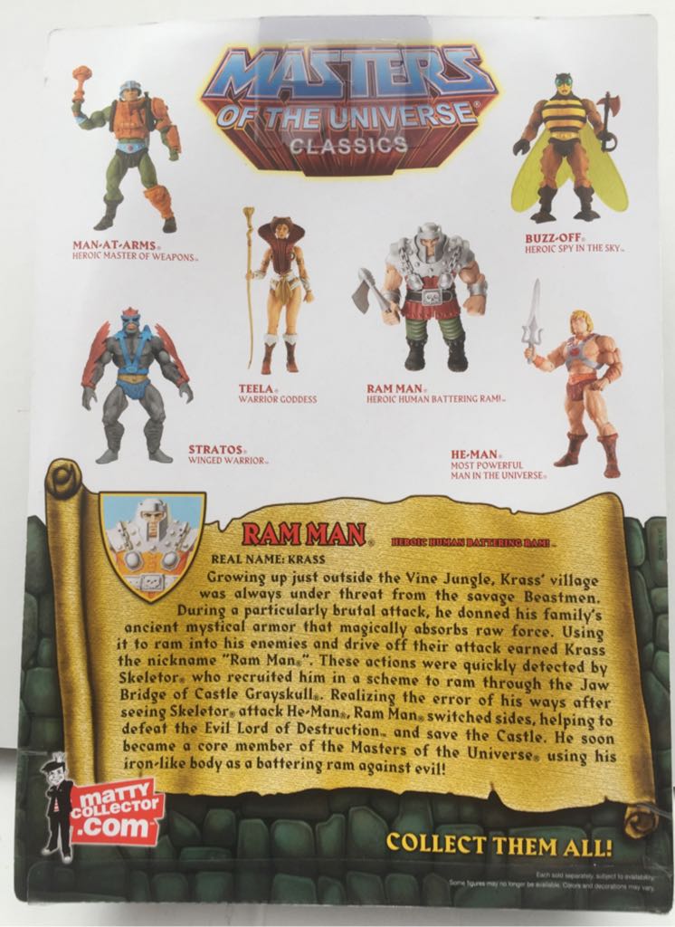 Ram Man - Mattel (MOTU Classics) (Masters Of The Universe Classics) action figure collectible - Main Image 2