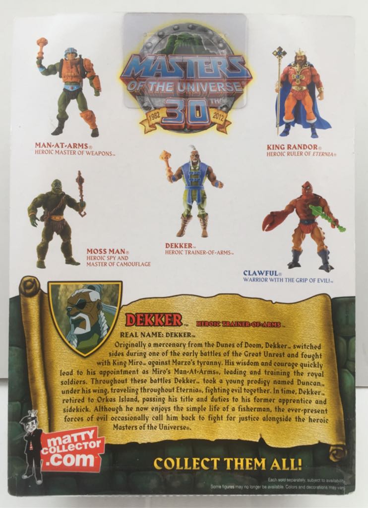 Dekker - Mattel (MOTU Classics) (Masters Of The Universe Classics) action figure collectible - Main Image 2