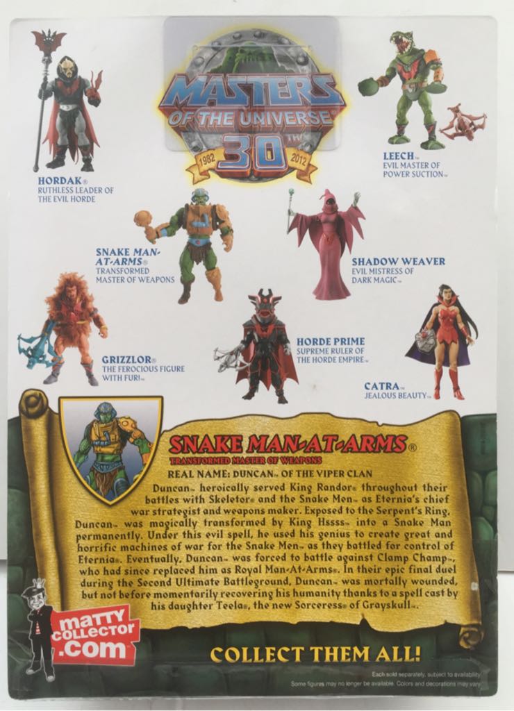 Snake Man-At-Arms - Mattel (MOTU Classics) (Masters Of The Universe Classics) action figure collectible - Main Image 2