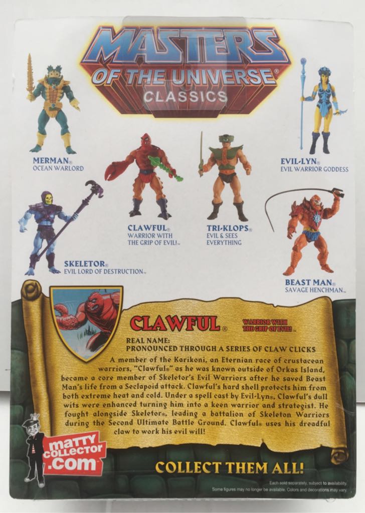 Clawful - Mattel (MOTU Classics) (Masters Of The Universe Classics) action figure collectible - Main Image 2