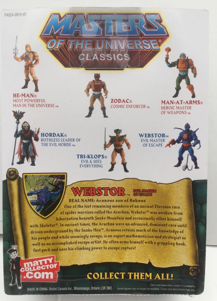 Webstor - Mattel (MOTU Classics) (Masters Of The Universe Classics) action figure collectible - Main Image 2