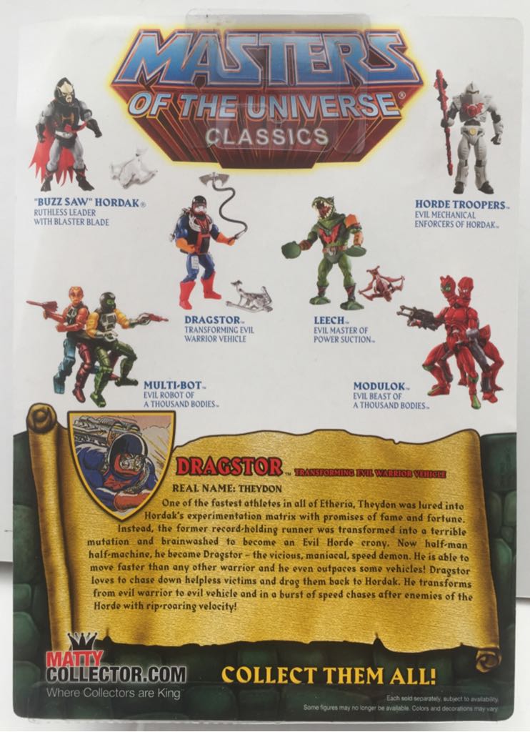 Dragstor - Mattel (MOTU Classics) (Masters Of The Universe Classics) action figure collectible - Main Image 2