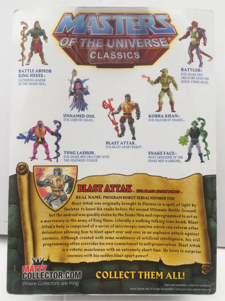 Blast Attak - Mattel (MOTU Classics) (Masters Of The Universe Classics) action figure collectible - Main Image 2
