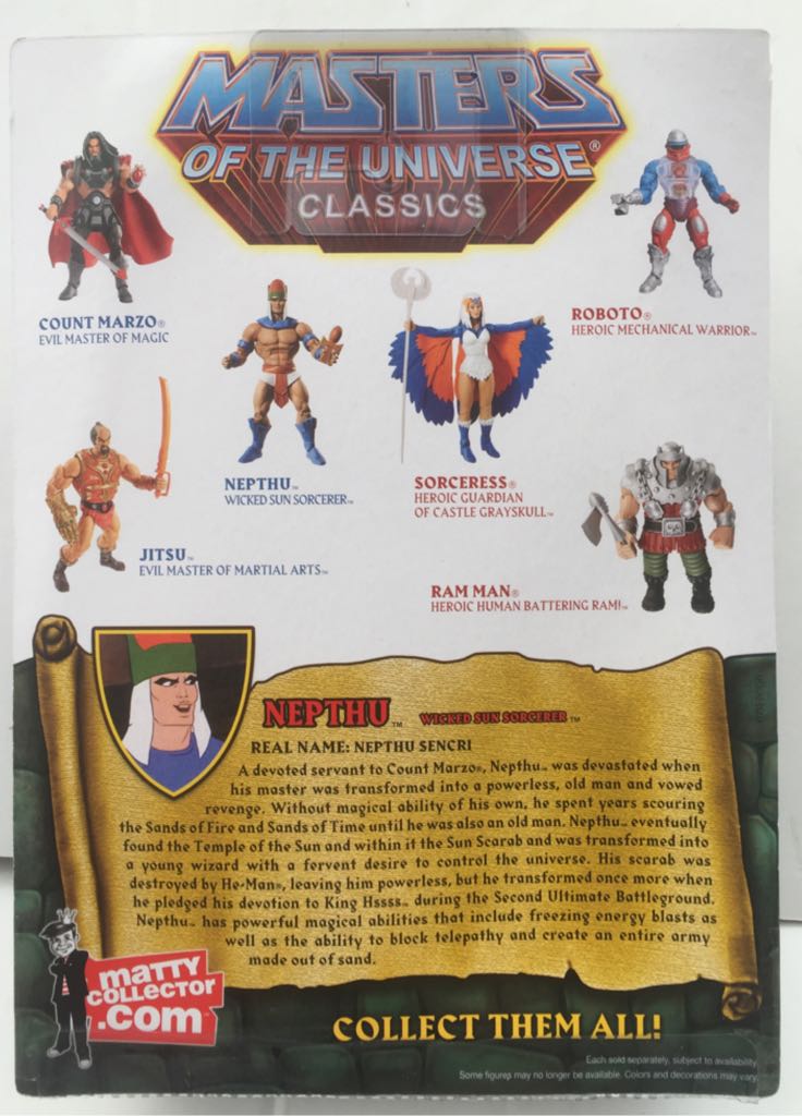 Nepthu - Mattel (MOTU Classics) (Masters Of The Universe Classics) action figure collectible - Main Image 2