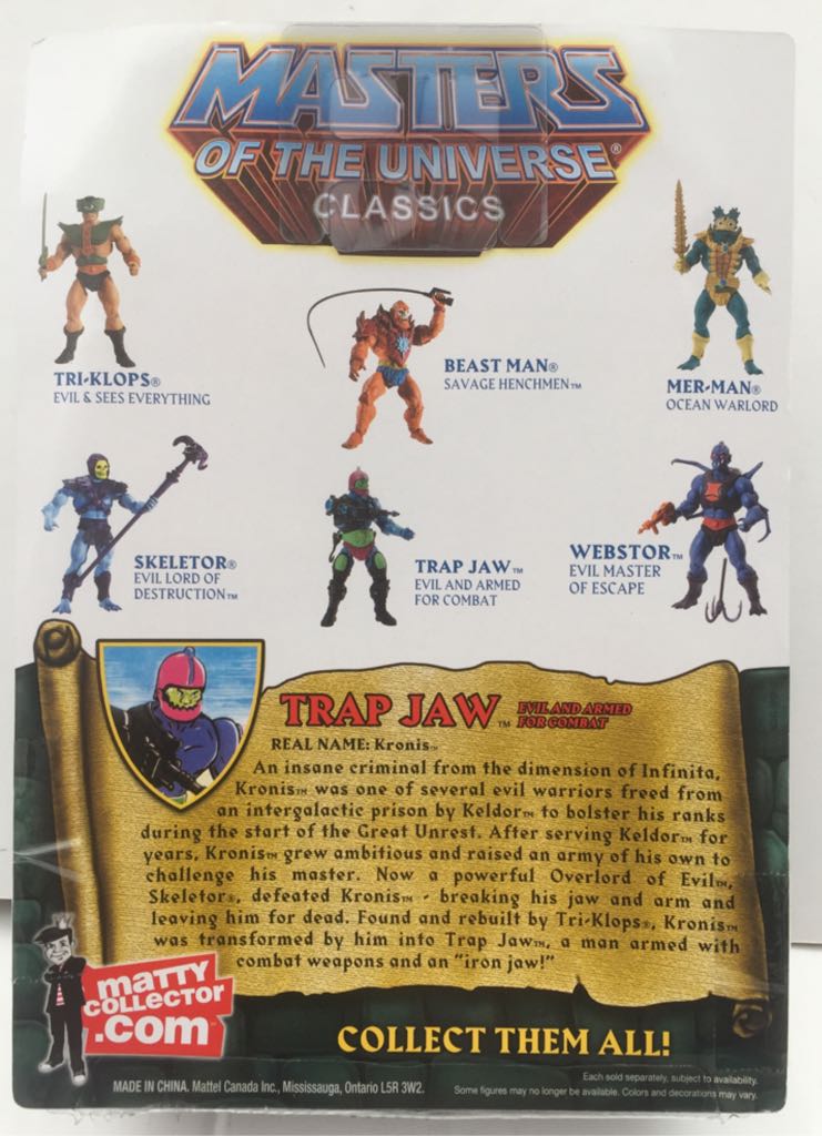 Trap Jaw - Mattel (MOTU Classics) (Masters Of The Universe Classics) action figure collectible - Main Image 2