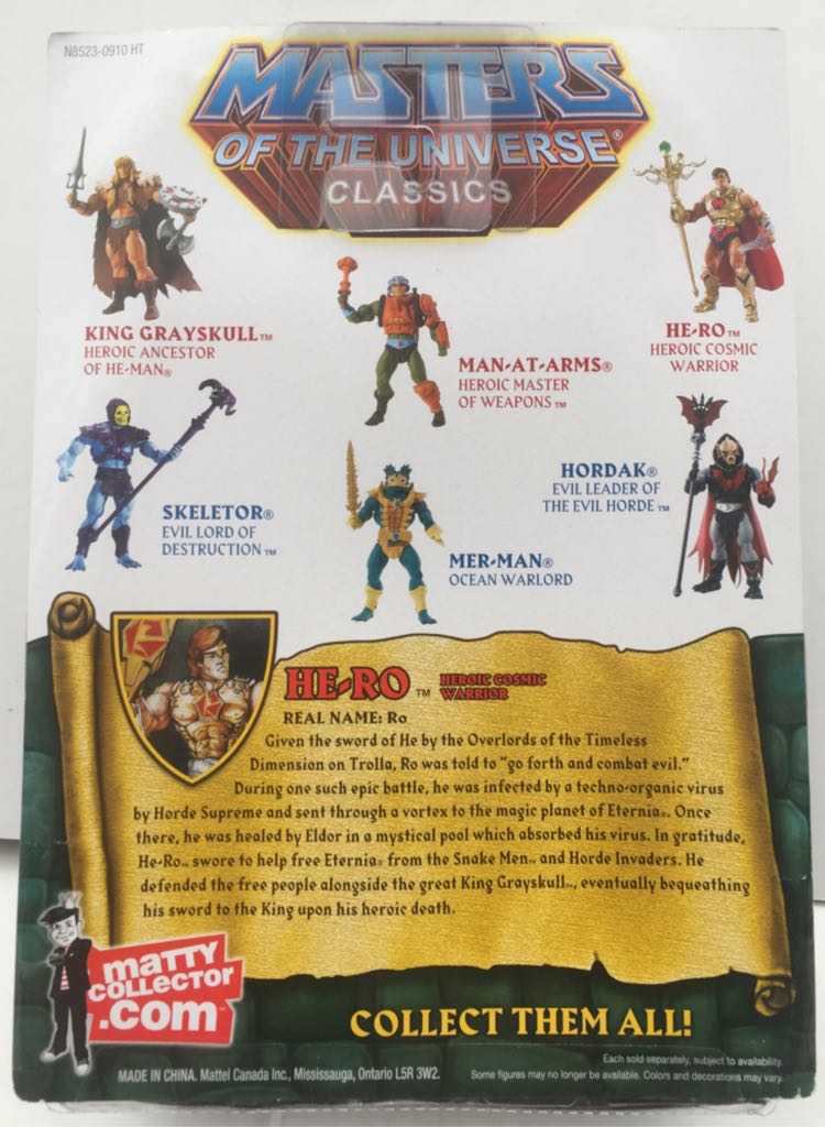 He-Ro - Mattel (MOTU Classics) (Masters Of The Universe Classics) action figure collectible - Main Image 2