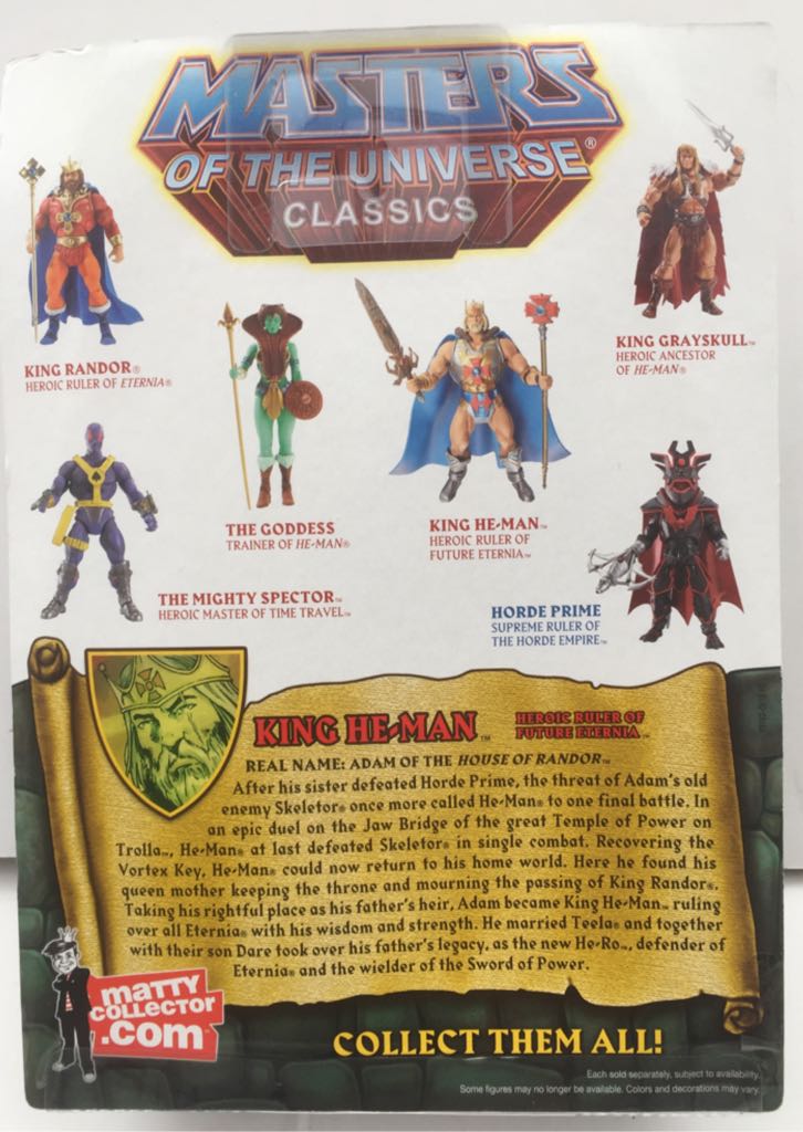King He-Man - Mattel (MOTU Classics) (Masters Of The Universe Classics) action figure collectible - Main Image 2