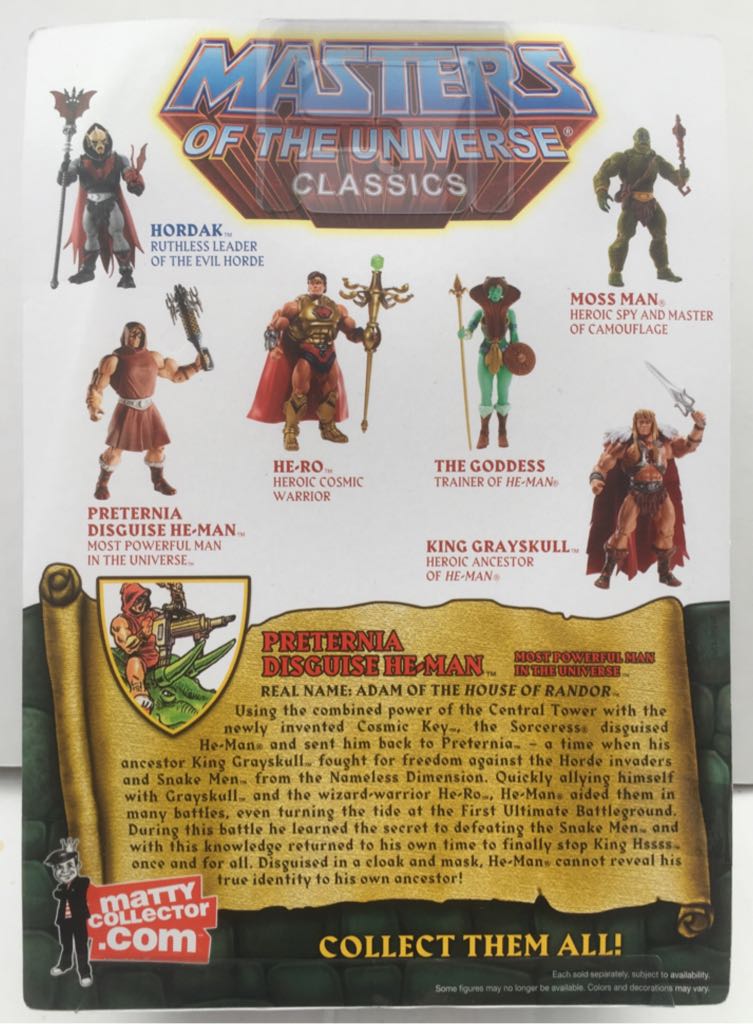 He-Man (Preternia Disguise) - Mattel (MOTU Classics) (Masters Of The Universe Classics) action figure collectible - Main Image 2
