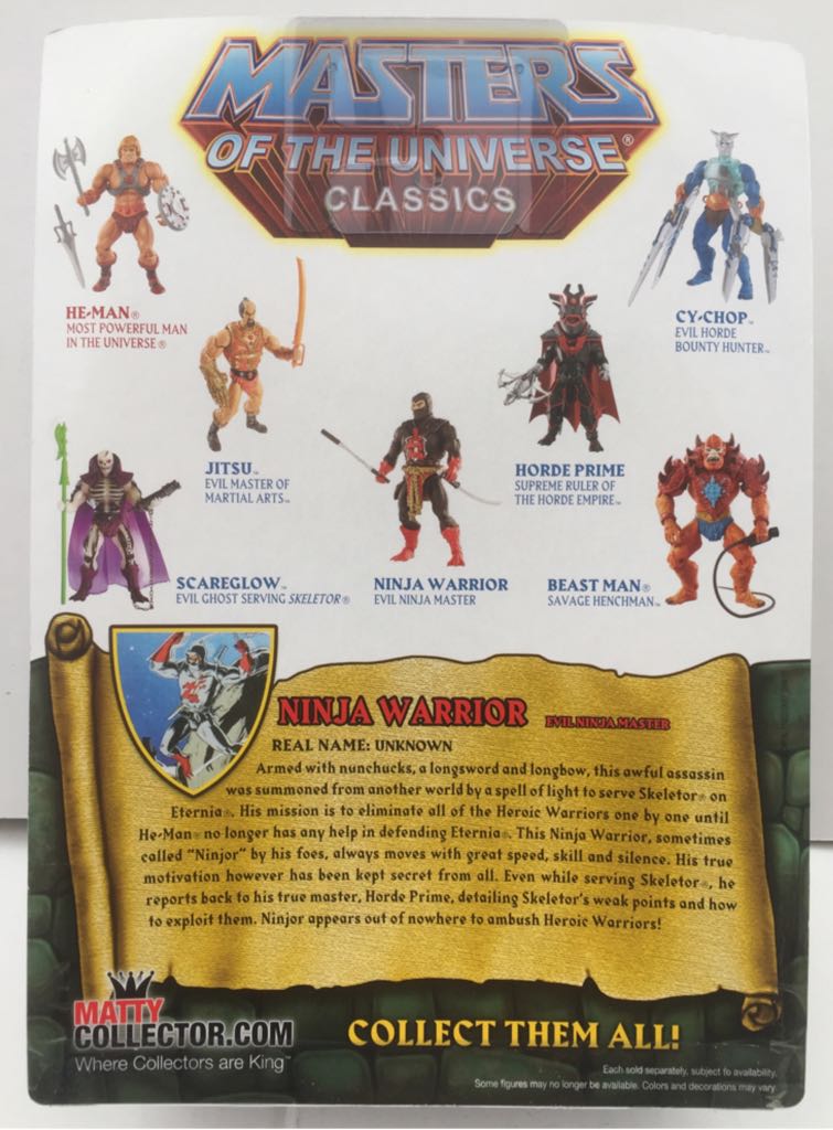 Ninja Warrior - Mattel (MOTU Classics) (Masters Of The Universe Classics) action figure collectible - Main Image 2