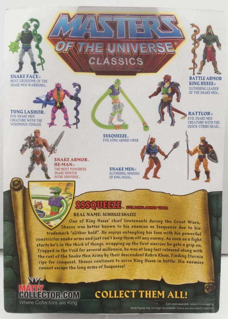 Sssqueeze - Mattel (MOTU Classics) (Masters Of The Universe Classics) action figure collectible - Main Image 2