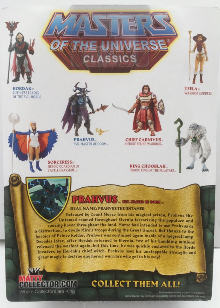 MOTUC Prahvus - Mattel (MOTU Classics) (Masters Of The Universe Classics) action figure collectible - Main Image 2