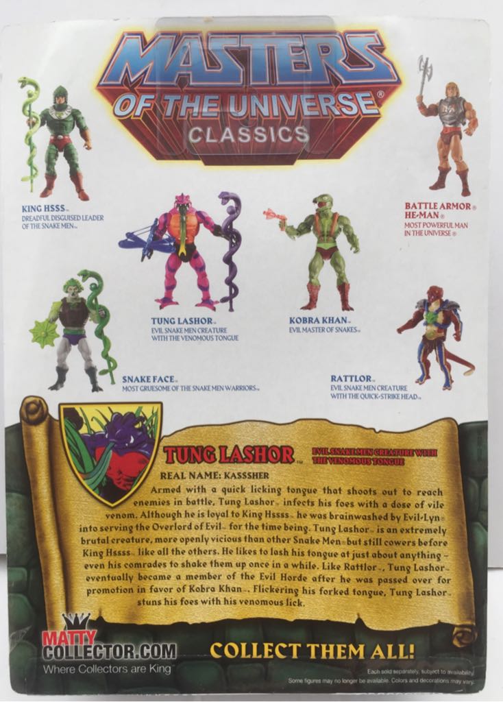 Tung Lashor - Mattel (MOTU Classics) (Masters Of The Universe Classics) action figure collectible - Main Image 2