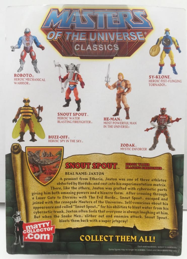 Snout Spout - Mattel (MOTU Classics) (Masters Of The Universe Classics) action figure collectible - Main Image 2