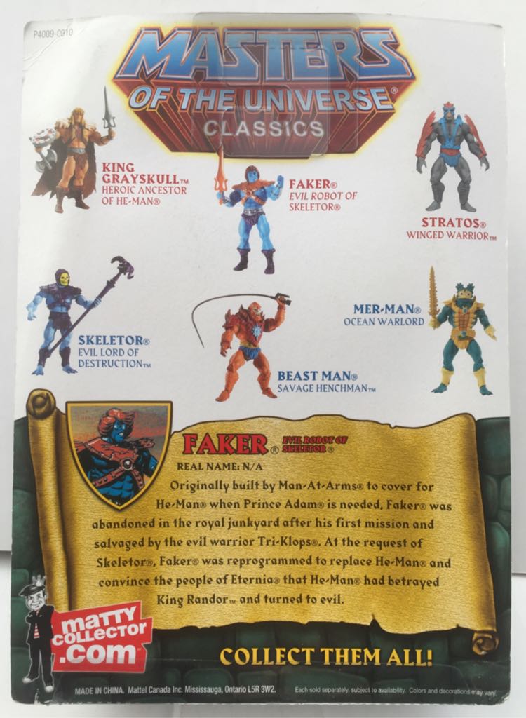 Faker - Mattel (MOTU Classics) (Masters Of The Universe Classics) action figure collectible - Main Image 2